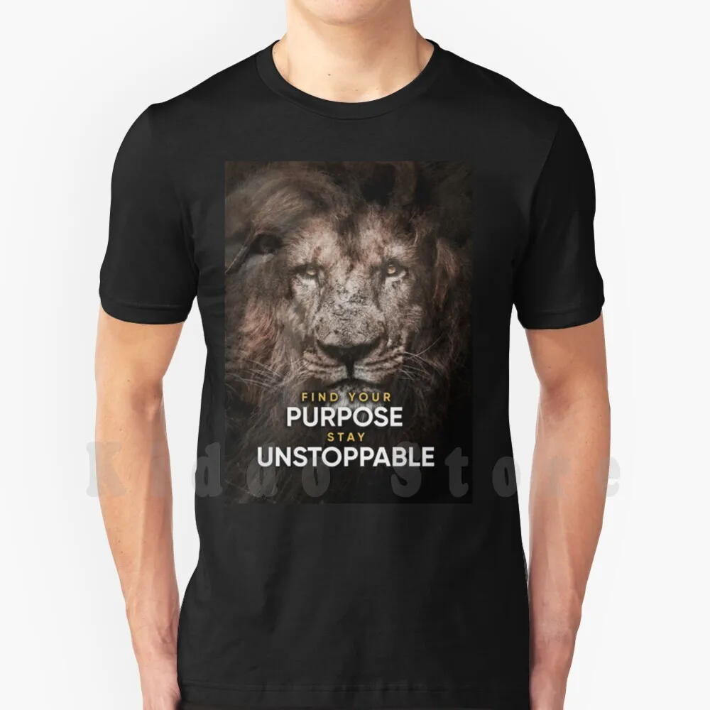 Camiseta con cita motivacional para emprendedores, camiseta de algodón para hombre, S-6xl, cita motivacional de león emprendedor, gimnasio, trabajo duro, Ikonik