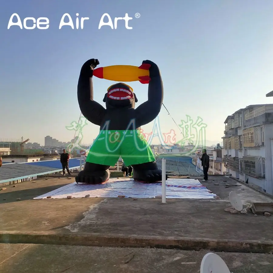 Inflatable Gorilla with a Rocket, Outdoor Events Advertising, King Kong, 6m H