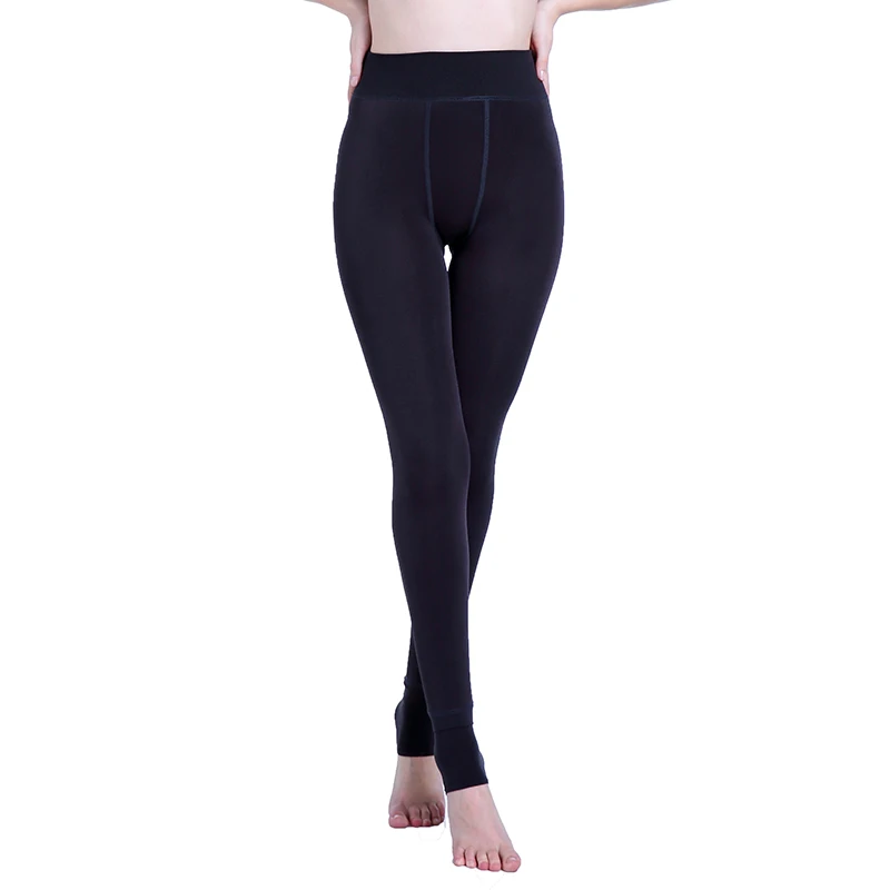 Autumn Winter Fashion Explosion Model Thick Velvet Warm Seamlessly Integrated Inverted Cashmere Leggings Warm Pants