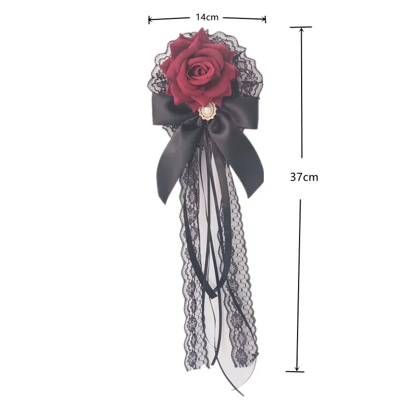 Veil Palace Style Lolita Hair Accessories Rose Hairpin cla Gothic Lolita Hand-Made Dark Headdress …