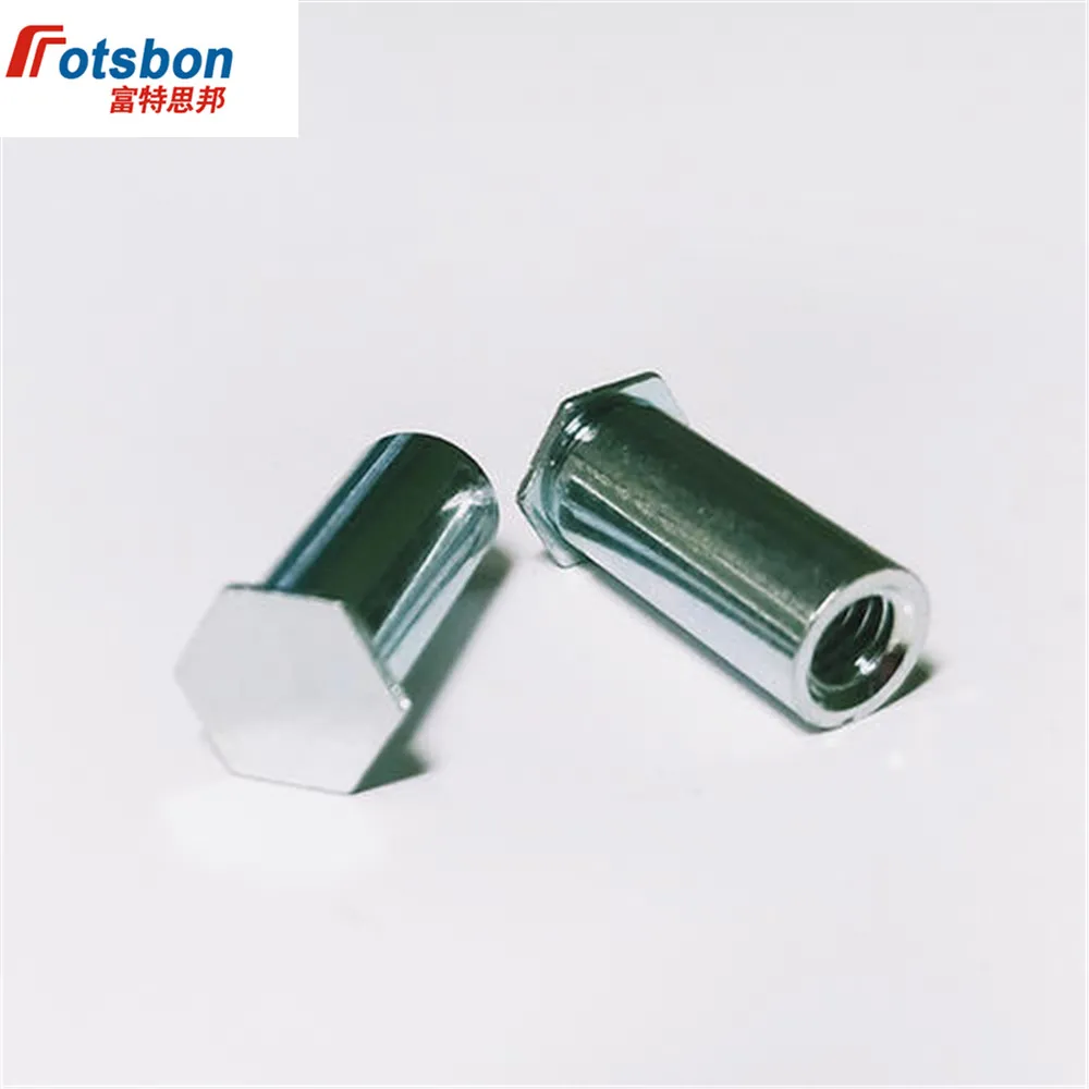 BSO-M4-8 Hex Rivet Blind Hole Threaded Standoffs Self Clinching Feigned Crimped Standoff Server Cabinet Sheet Metal Spacer Nuts