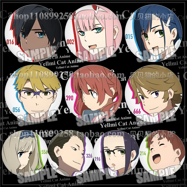 1pc 58mm BROOCH DARLING in the FRANXX  Red Devil Cool  Icons  Acrylic Badges for Clothing