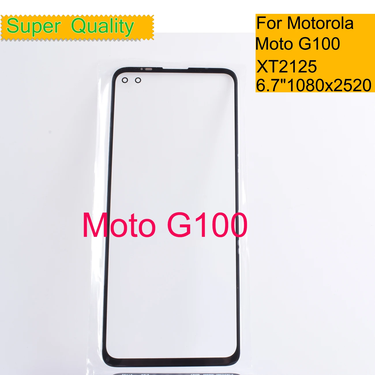 10Pcs/Lot For Motorola Moto G100 XT2125 Touch Screen Front Outer Glass Panel Lens For Moto G100 LCD Glass With OCA Glue