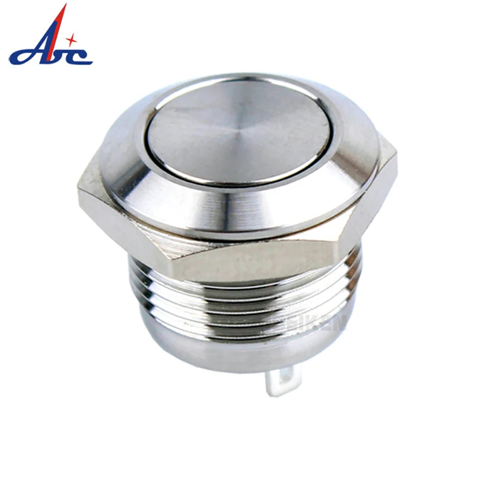 New type micro 12mm Momentary ultra-short stainless steel mini push button switch IP67 without led