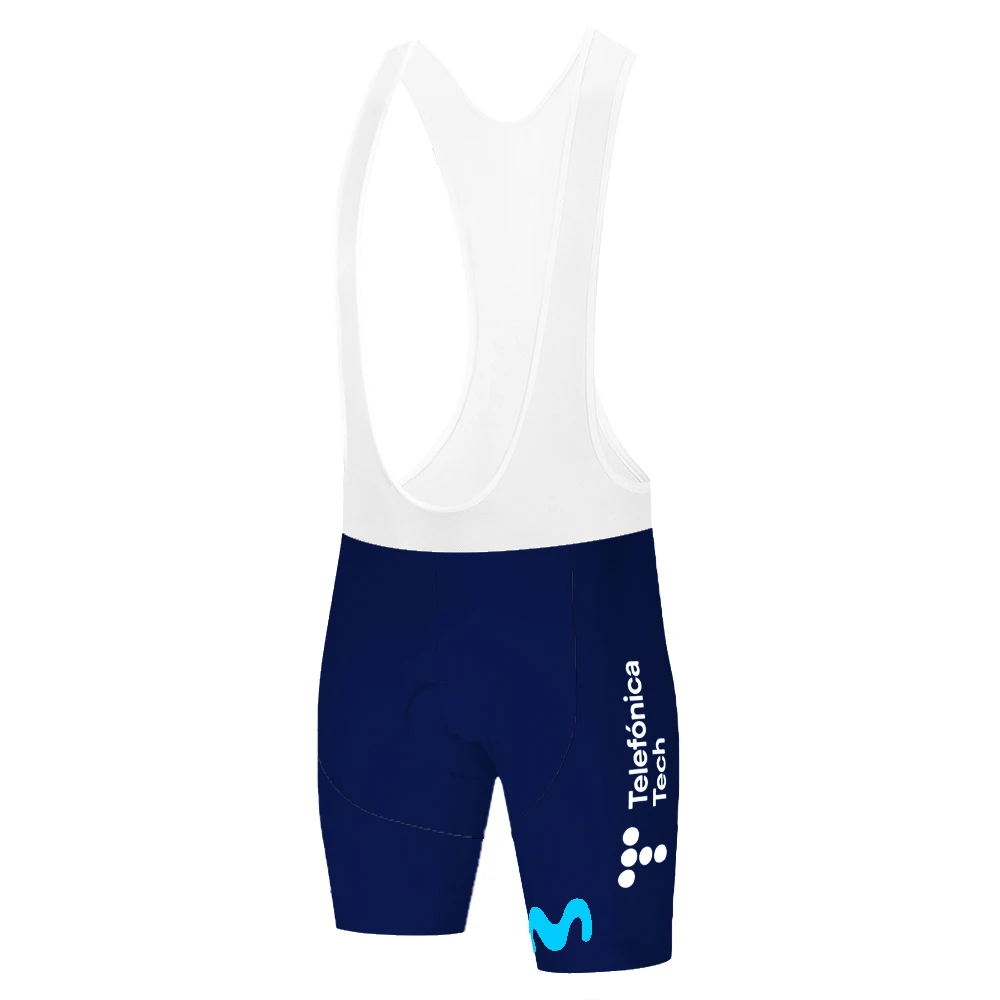 2023 team Movistar ciclismo bavaglino pantaloncini ciclismo silikone gel pad 12D tuta da bicicletta MTB uniforme abbigliamento da ciclismo da uomo