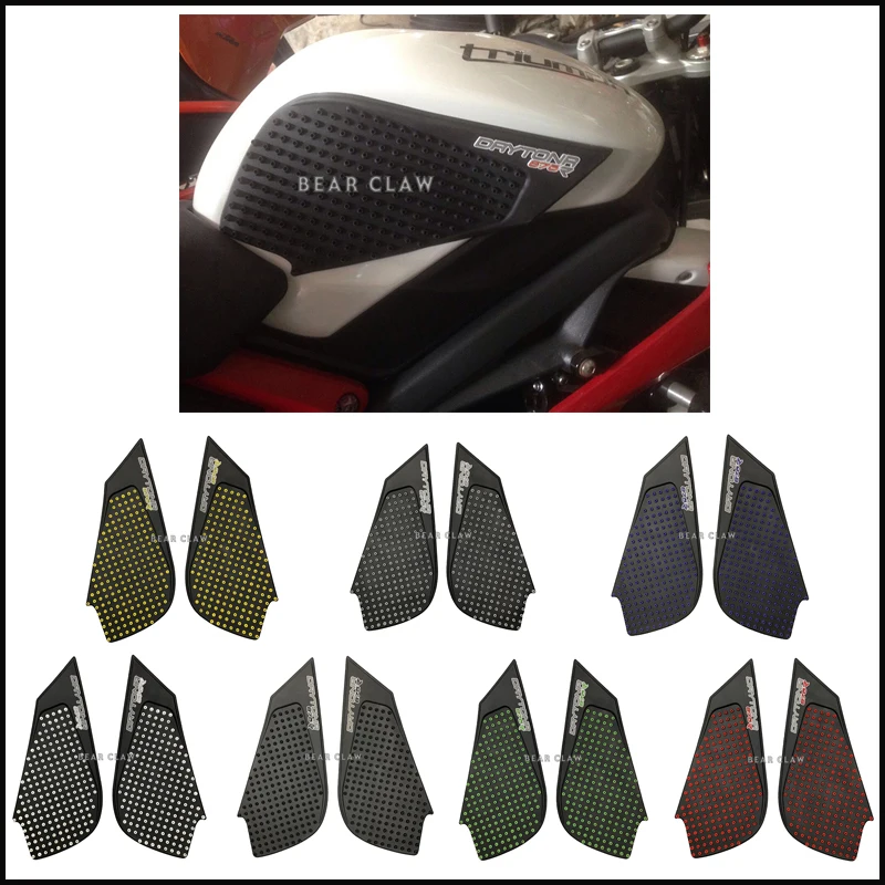 

Motorcycle Tank Traction Pads Tank Grip Kit White Decal fits for Triumph Daytona 675 Motor bike 2006 2013