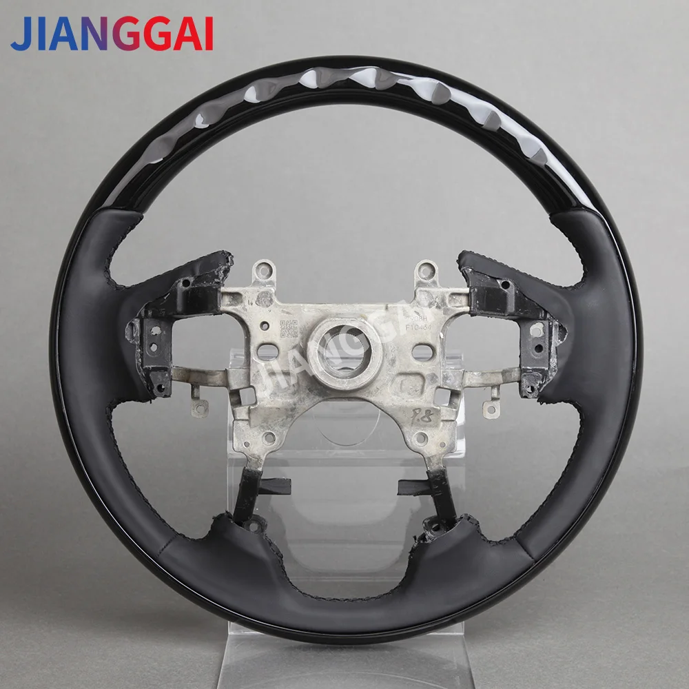 Wooden Steering Wheel Smooth Leather Piano Paint For Honda Accord 9th Elysion Odyssey Crosstour 2013-2021 Racing Steering Wheel