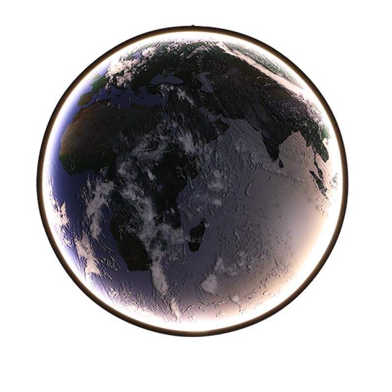 Earth wall lamp modern led lights wall decor lighting decoration salon background light Space planet mural lamp For home bedroom image 6