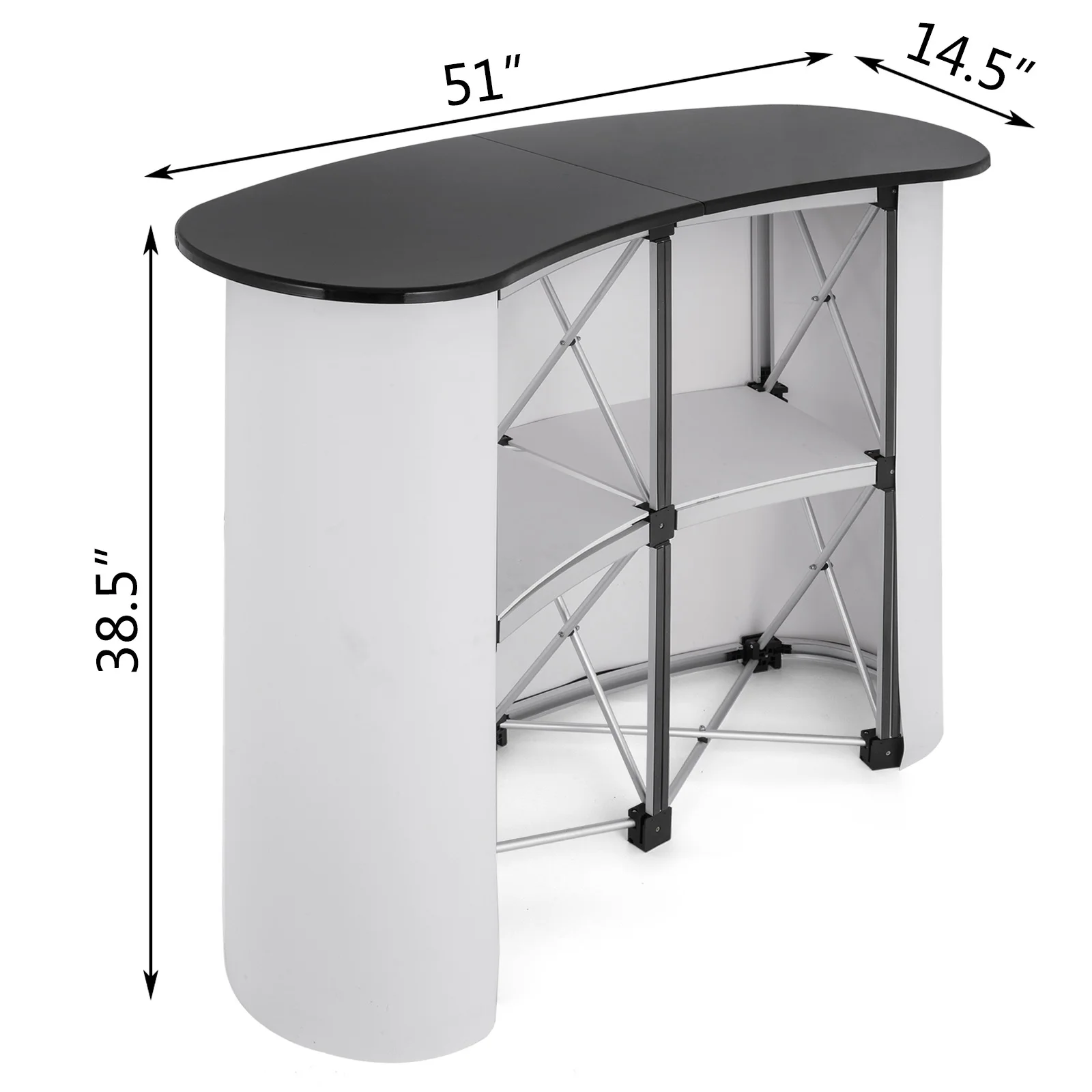 VEVOR 51X Di Động 38.5 Inch Bật Lên Hiển Thị Thương Mại Màn Hình Triển Lãm Phản Khuyến Mãi Bục Chân Đế Có Treo Tường bỏ Túi Mang Theo