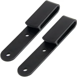 Pack of 2 Long J-Clip Plastic IWB OWB Clips Tough Universal Sheath/Holster Clamp Loop with Chicago Screws