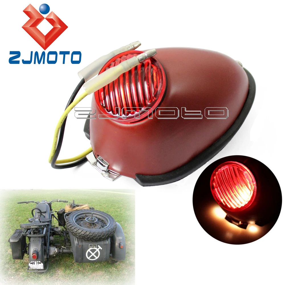 Sidecar Fender Light 12V Bulb Red Tail Light For Zundapp DB DS DBK KS KS750 BMW M1 M1M M1S M72 R12 R75 R51 R61 R66 R71 K750 