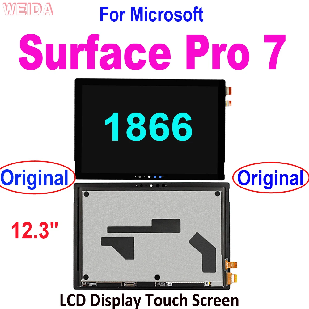 

Original Pro7 LCD For Microsoft Surface Pro 7 1866 LCD Display Touch Screen Digitizer Assembly For Microsoft Surface Pro 7 LCD