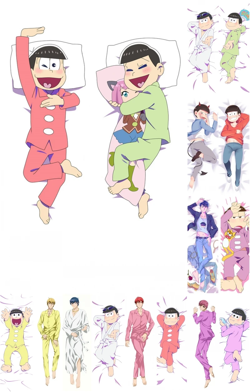 Anime Matsuno Karamatsu Choromatsu Ichimatsu Todomatsu Jyushimatsu Cosplay Dakimakura Pillow Case Hugging Body Prop