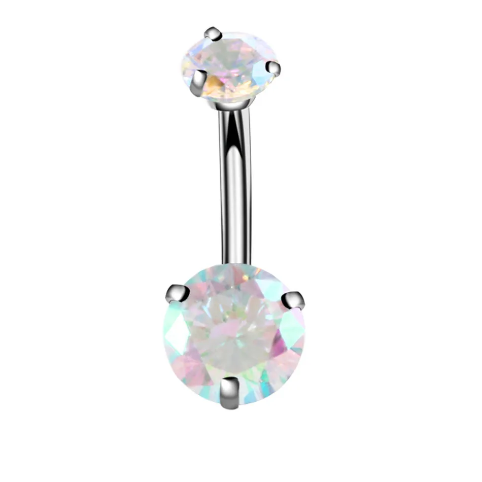 1PC New Brand CZ Zircon Navel Jewelry Belly Button Ring Body Piercing Jewelry Navel Piercing 316L Stainless steel Belly Earrings