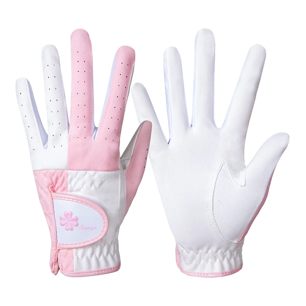 TTYGJ Golf Gloves Women One Pair - Plain Both Hands  Full Finger Gloves Outdoor Bike Breathable for Non Slip 장갑걸이  accesorios