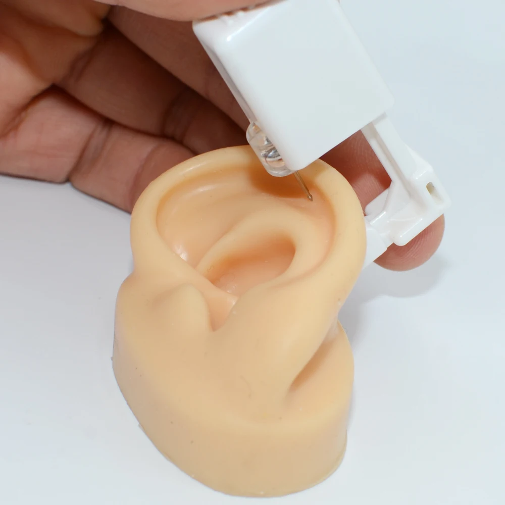 1 Pieces New Silicone Ear Model Professional Practice Piercing Tools Earring Ear Stud Display Tools Can Be Reused Body Jewelry