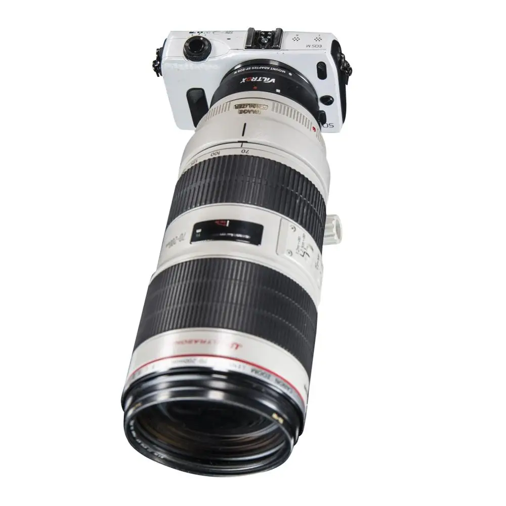 JJC EF-EOS M Adaptateur de monture d'objectif pour objectif Canon EOS EF/EF- S sur monture Canon EF-M EOS M M2 M3 M5 M6 M6 Mark II M10 M50 M100 - Communication électronique prise