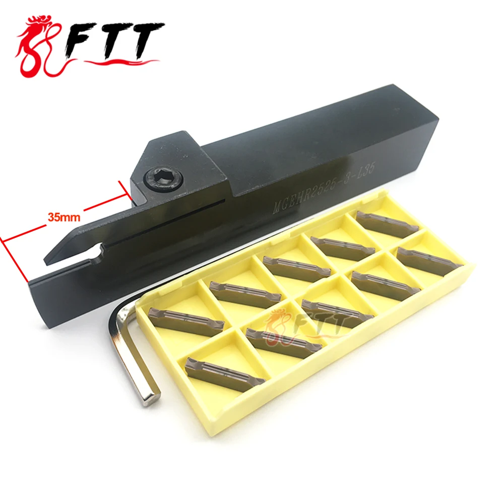 

10PCS MGMN300 H YC1125 1PC MGEHR2525-3 L35 High quality Carbide Inserts Parting Plate Grooving Tool Holder CNC Lathe Tool Set