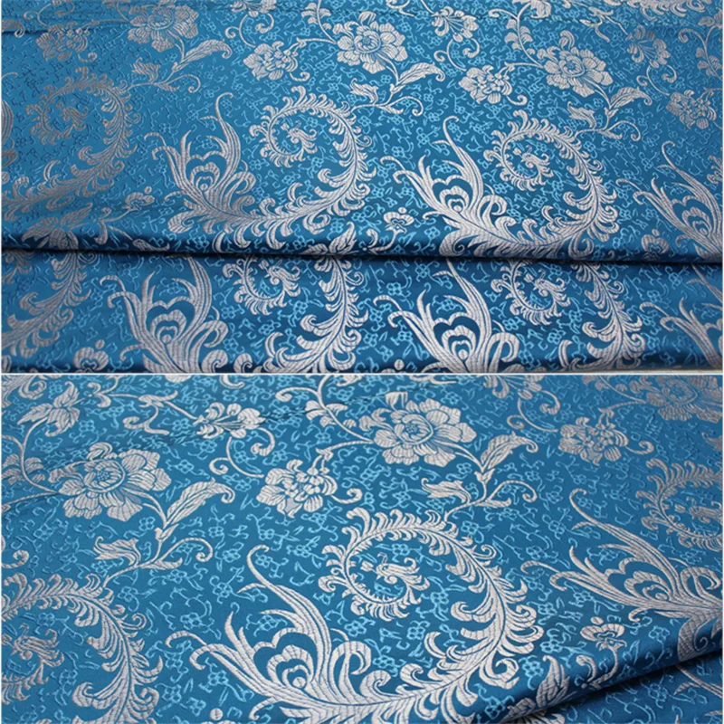 CF921 Blue/Pink/Yellow/Green/White Jacquard Brocade Fabrics Chinese Style Dress Clothes Home Textile Patchwork Fabric