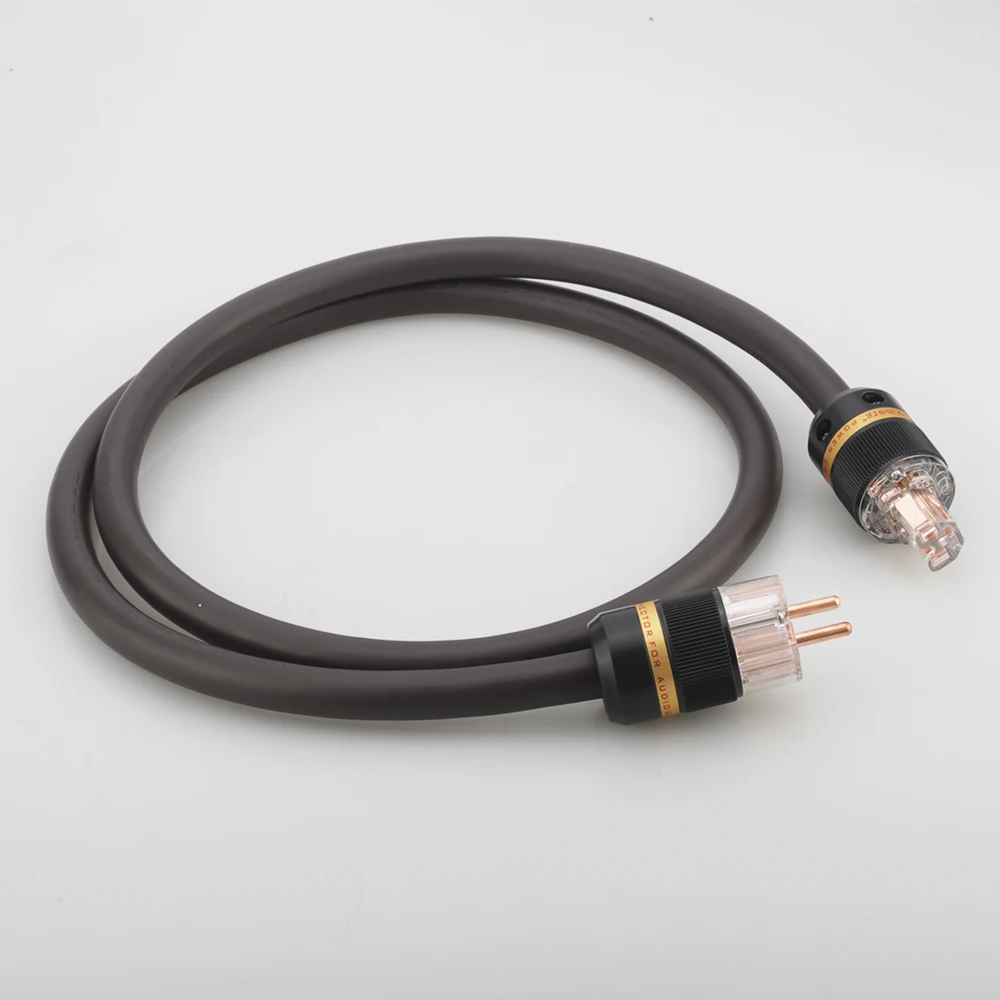 Viborg-cable de alimentación HiFi EU Schuko, alta gama, VP1606, OFC RISR, 6MM, cuadrado, con enchufe europeo