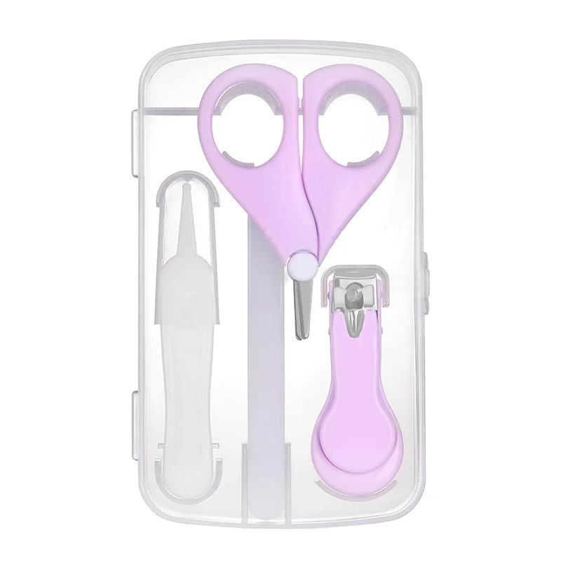 Baby Nail Kit 4In1 Nail Scissors Infant Safety Manicure Nail Cutter Files Suit Newborn Baby Cleaning Tool Nail Care Kit