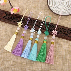 10Pcs Chinese knot Jade Bead Tassels DIY Craft Art Jewelry Sachet Clothing Car Key Chain Decor Small Pendants Smooth Fringe Trim