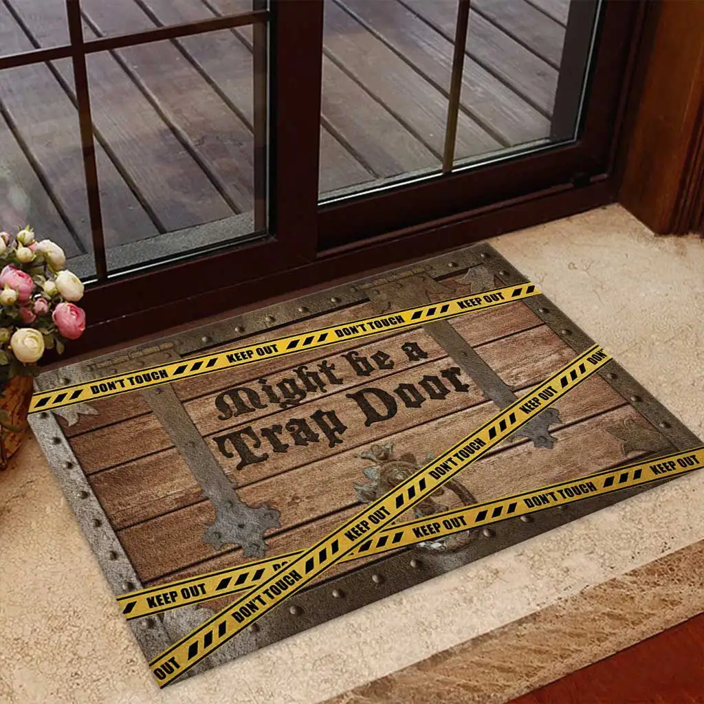 Do Not Cross Tabletop Role-playing Game Doormat 3D All Ove Printed Non Slip Door Floor Mats Decor Porch Doormat