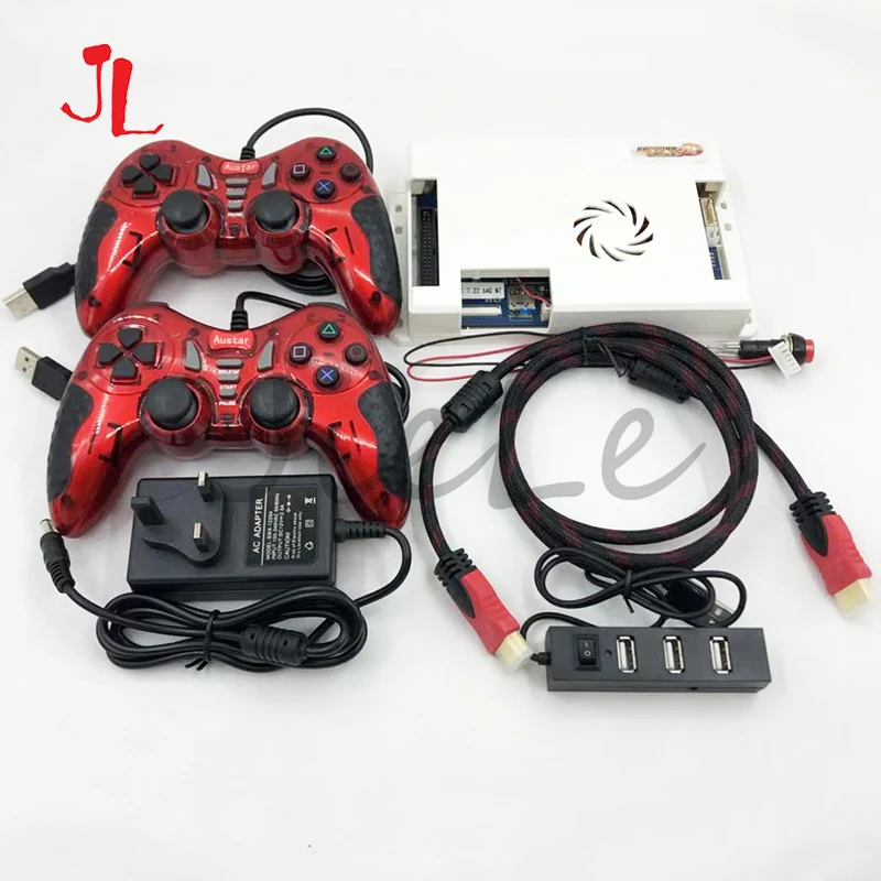 168 pcs 3D Games Pandora 4018 Retro Video Games PCB Board + 2pcs Gamepad + USB Splitter + Power Adapter + Switch Set+HDMI cable