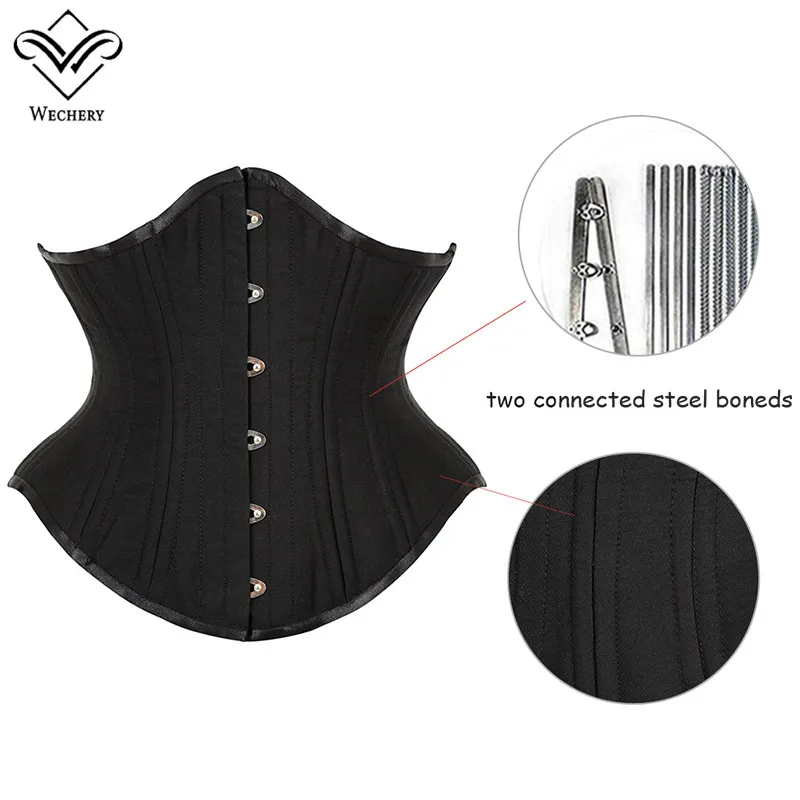 Lace Up Waist Trainer Control Cinchers Women Wide Girdle Back Support Steel Boned Underbust Corset Tops Slimming Reducing Belts