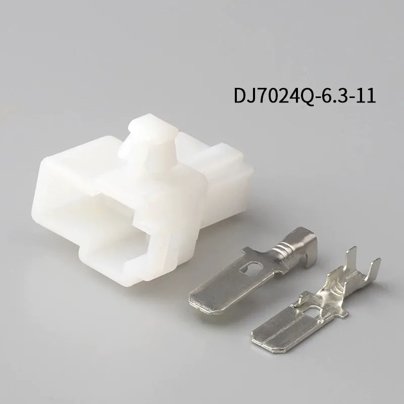 500SETS DJ7024Q-6.3-11/21 6.3mm 2Pin AMP Car Electrical Wire Connectors for Audi ,BMW,Honda,Toyota,NISSAN AND other models.