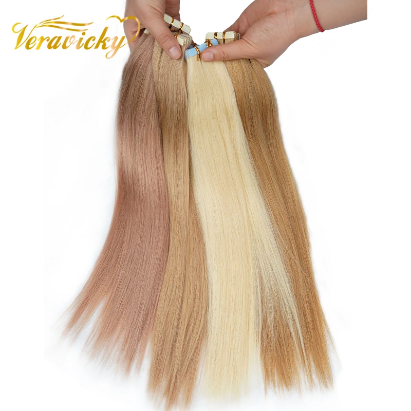 16inch 40 cm 20 pcs Tape in  Human Hair Extensions Real Remy Hair Seamless Skin Weft Tape in Adhesive Human Hair Extensions Sale