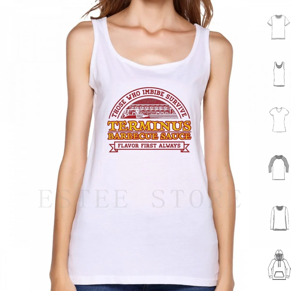 Flavor First Always Tank Tops Vest Sleeveless Walking Dead The Walking Dead Walking Dead Zombies Zombie Terminus Bbq