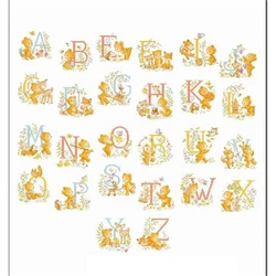 Z4028 For Needlework Kit NOT PRINTED Cross Stich Painting Set Cross Stitch Kits Cross-stitch Embroidery Set Stitch Kits Alphabet