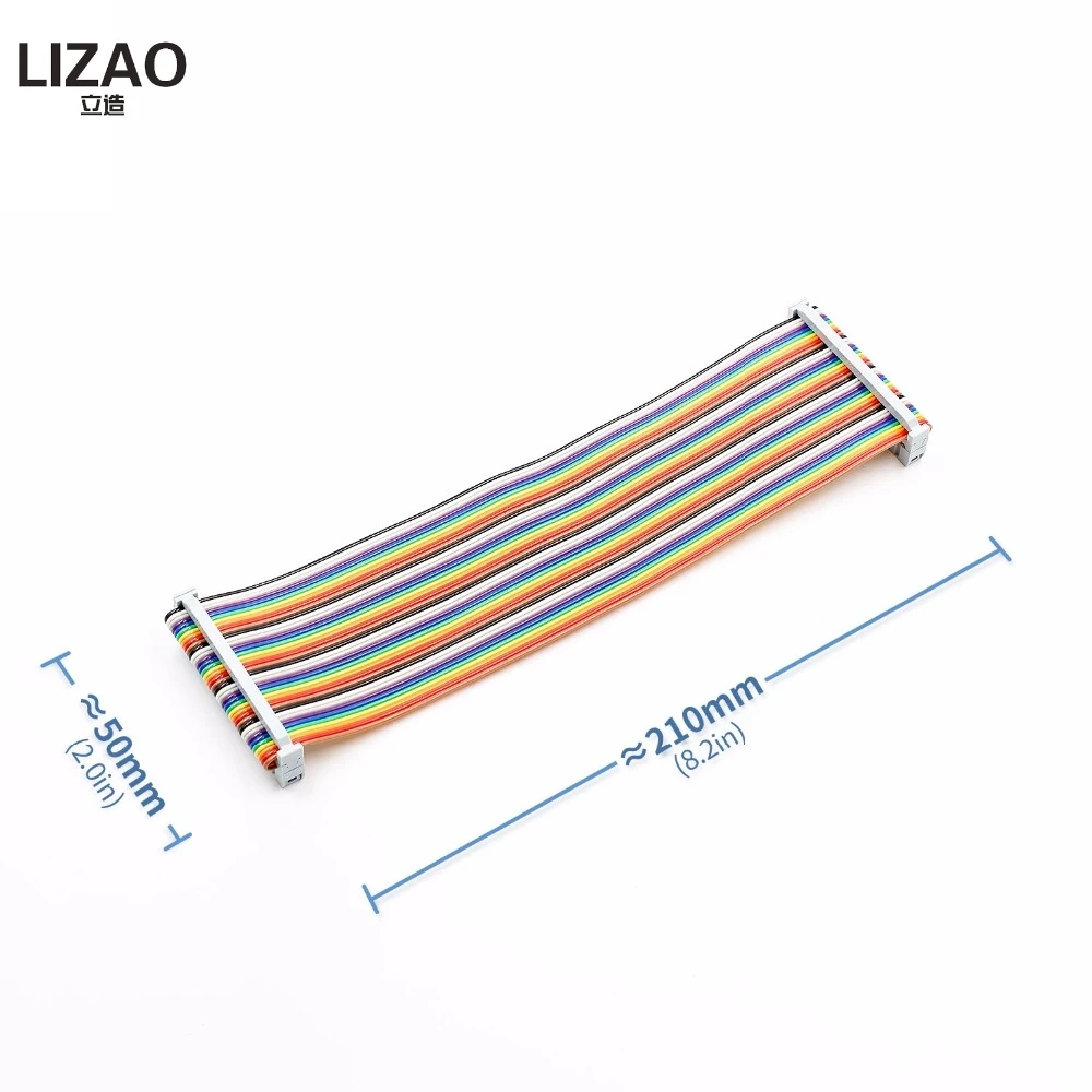 20cm 40-pinowy kabel taśmowy GPIO Rainbow do Raspberry Pi Model B / Model B+