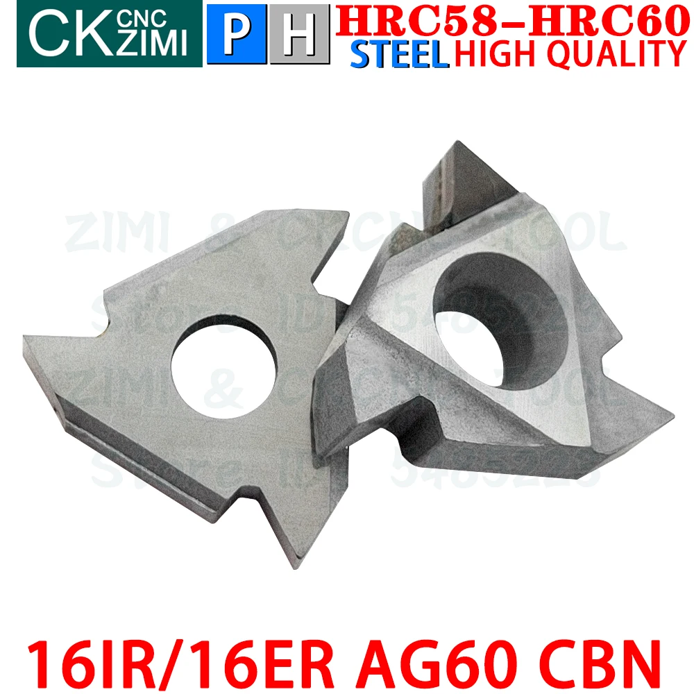 16IR AG60 CBN 16ER AG60 CBN Cubic โบรอนไนไตรด์ภายในด้ายภายนอก CNC เครื่องกลึงโลหะเครื่องกลึงโลหะเครื่องมือ
