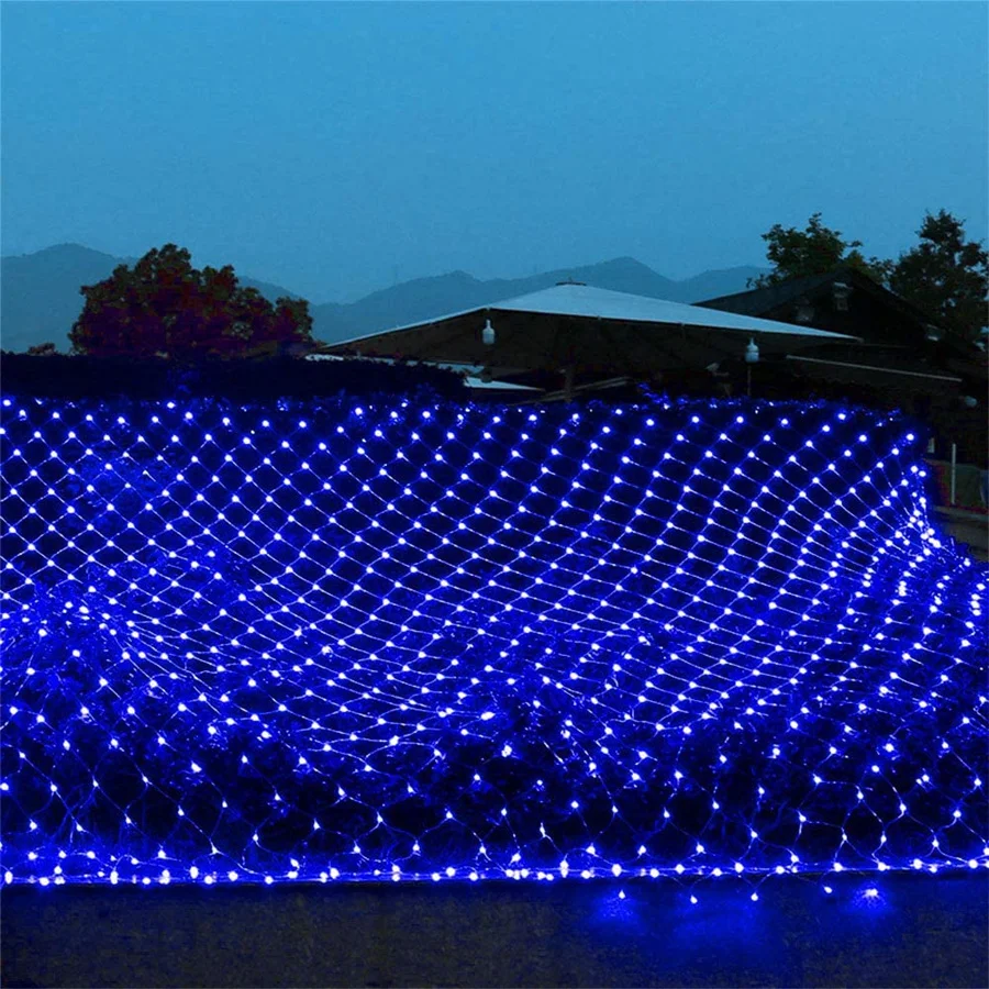 1.5*1.5m 2*2m 3*2m luzes de rede de natal ao ar livre led net malha luz da corda jardim festa de férias casamento luz de fadas guirlanda decoração