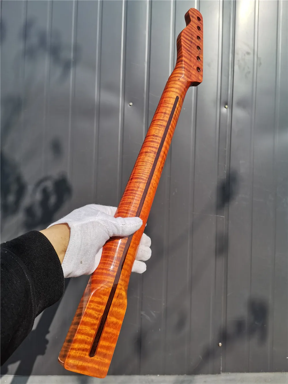 

New flam tiger Electric guitar neck 21 fret 25.5'' maple made and maple Guitar Fretboard #33