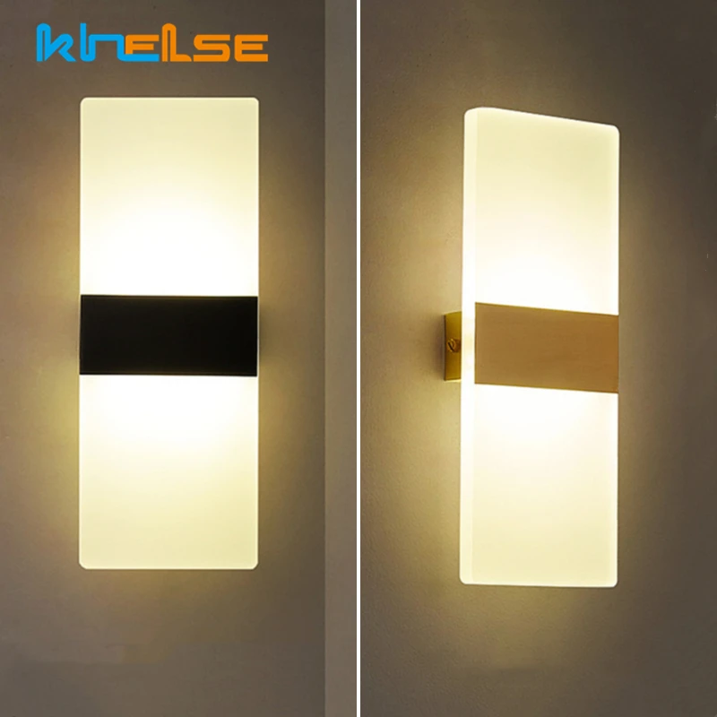 Modern Mini LED Wall Lamp Acrylic 85-265V Simple Bedroom Sconce Living Room Bedside Stair Home Decor Indoor Wall Lights Fixtures