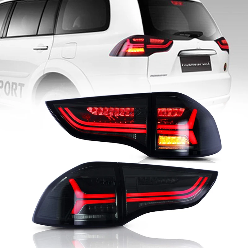 

For Mit-subishi Pa-jero Sport 2011~2015 Montero Sport LED Rear Tail Light DRL+ Brake + Reverse +Turn Signal fog lamp Car styling