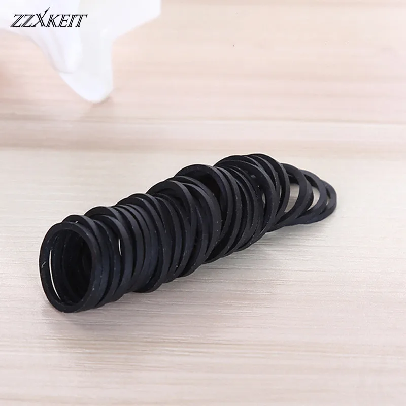 16*1.4mm Black Office Rubber Ring Rubber Bands Strong Elastic Bands Stationery Holder Band Loop School Office Supplies