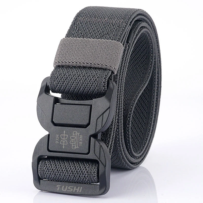 Ceinture tactique en Nylon pour hommes, couleur unie, avec boucle d'insertion en toile, multifonctionnelle pour l'entraînement, offre spéciale