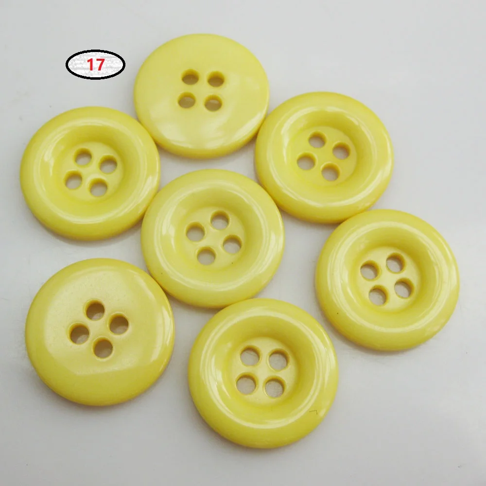 NBNNEG 30Pcs Multicolors 18MM Round Buttons Resin Decorative Scrapbooking Botoes Tailor Garment Sewing Accessory