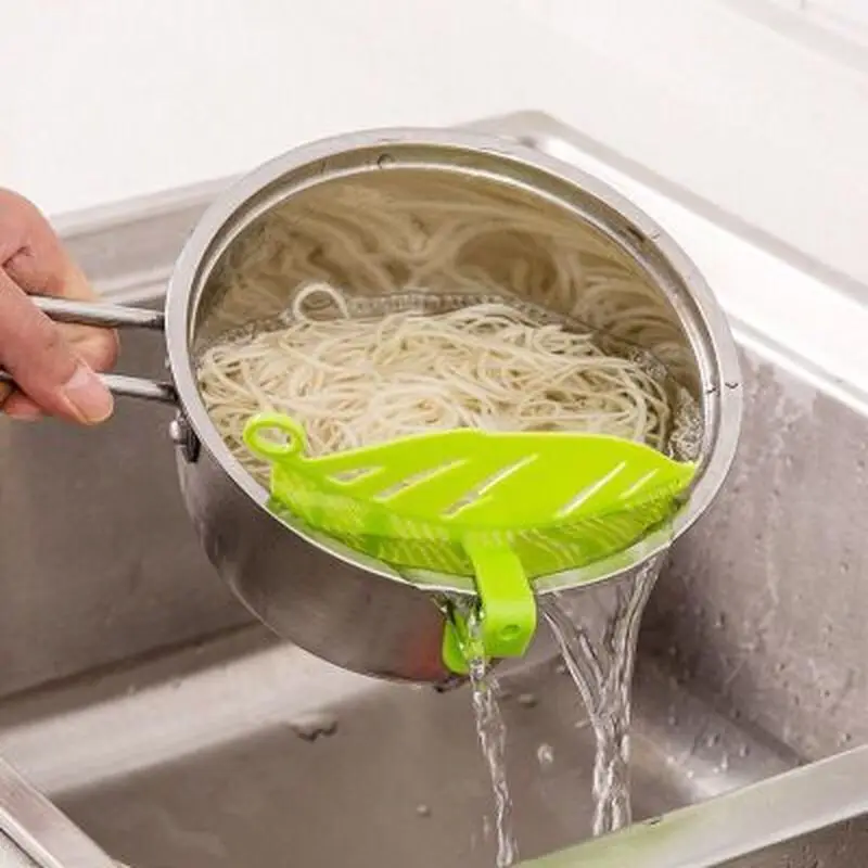 Multi-use Pot Funnel Strainer Baffle Sieve Drainer Beans Peas Washing Filter Drain Board Rice Noodle Colander Kitchen Pasta Tool