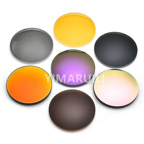 Imagen 2 del producto YIMARUILI-gafas de sol polarizadas con protección UV400, lentes de espejo coloridas de resina, prescripción óptica, CR-39, 1,49, 1,56, 1,61, 1 par