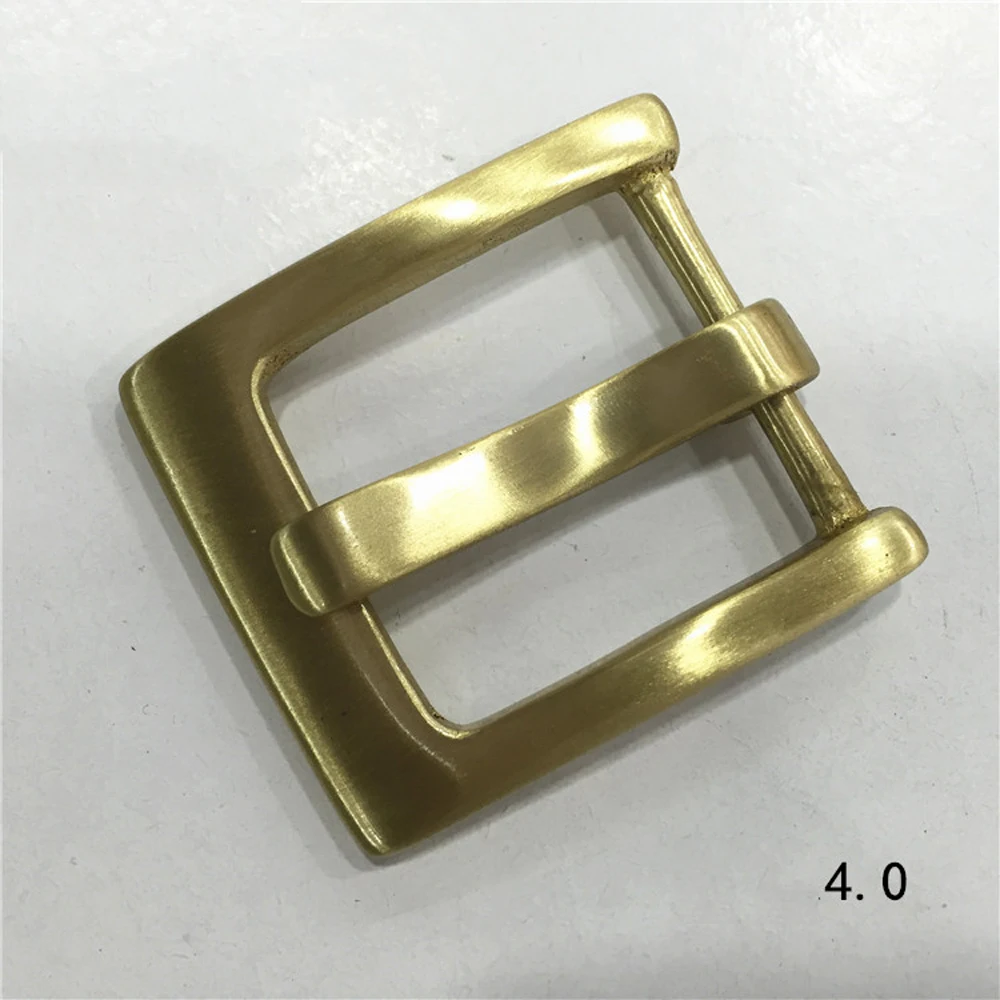 DIY leather craft solid brass material 4.0cm inner width belt pin buckle 3pcs/lot