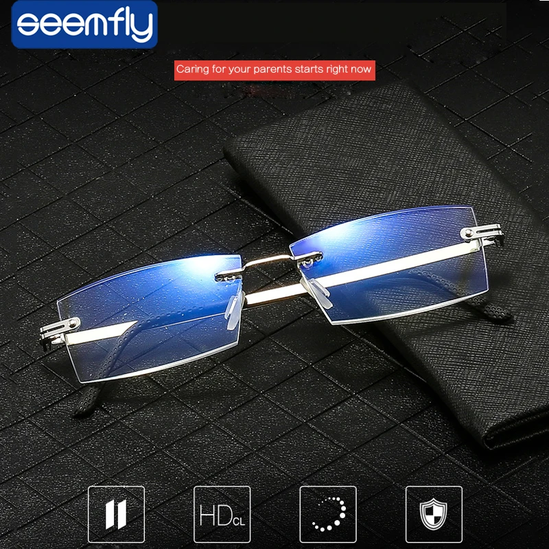 seemfly Reader Reading Glasses Male Female Vintage Retro Prebyopic Anti Blue Light Hyperopia Far Sight +1.0 +1.5 2 +2.5 +3 +3.5