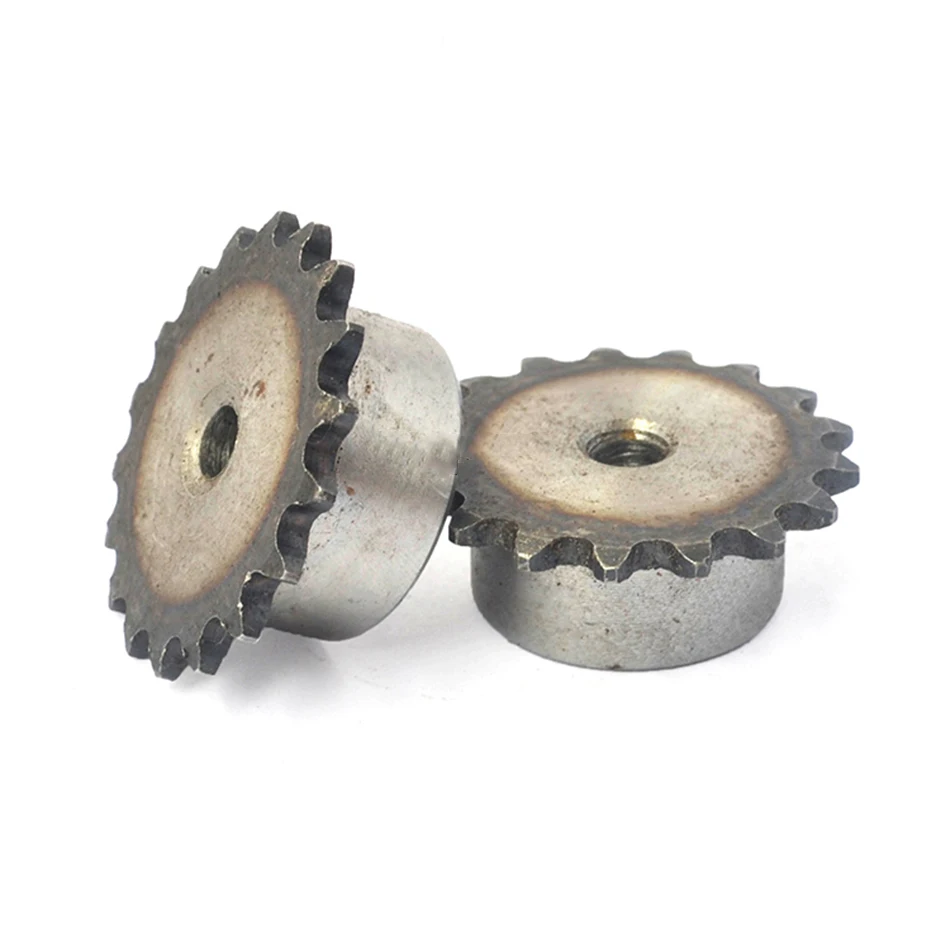 1Pcs 04C 9T-24T Sprocket Wheel Industrial Chain Gear Pitch 6.35mm 45 Steel Suitable For 04C Roller Chain