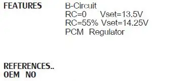 新しいオルタネーター電圧レギュレーター 13671100
