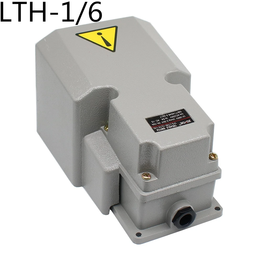 

LTH-1/6 Foot Switch Aluminum Shell Machine Tool Parts Silver Point Electrical Power Industrial Reset pedal switch