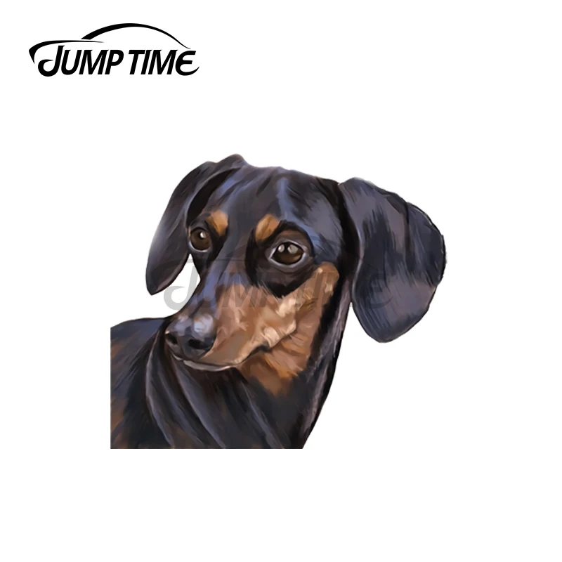 JumpTime 13 x 8.9cm Sausage Dog Daschund Decal Laptop Occlusion Scratch Trunk Car Stickers Refrigerator Windshield Decoration